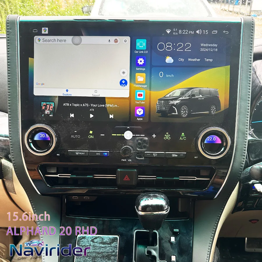 15.6inch Navigation For Toyota Alphard 20 Series A20 Vellfire 2008-2012 Upgrade To 40 Series CarPlay RHD Car Radio Navi GPS 4G