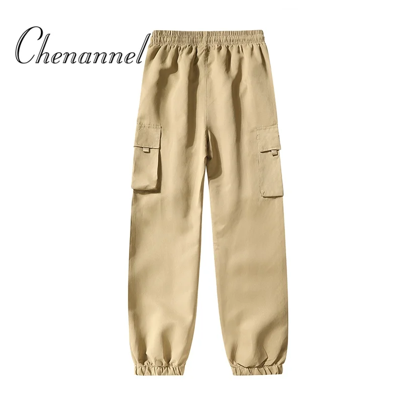 

Vintage Cargo Pants Men's Casual Trousers Loose Fit Sport Straight Leg Ankle Length Pants Summer New Arrival