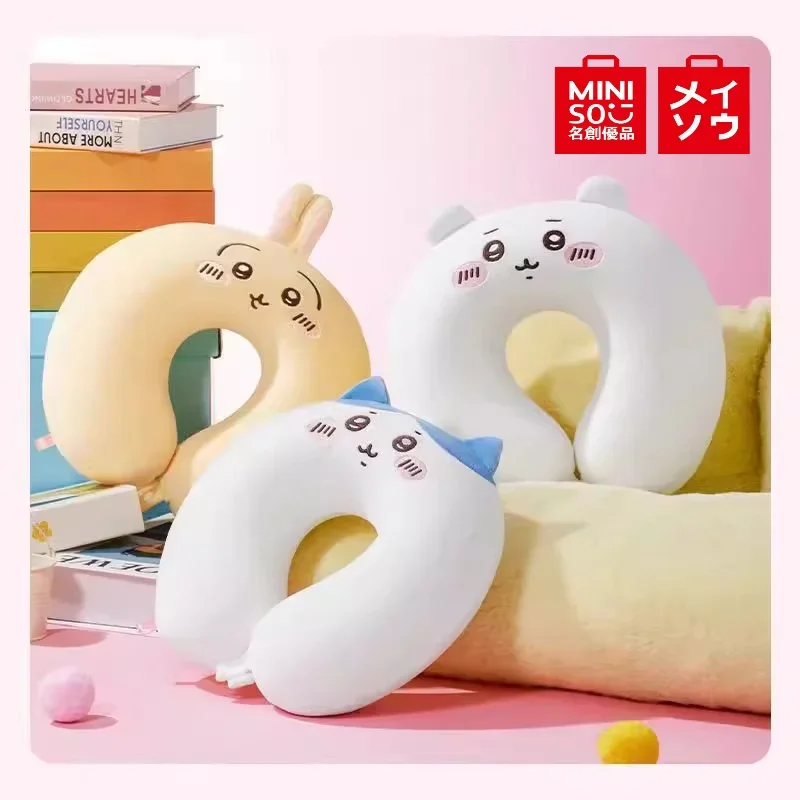 MINISO chiikawa U-shaped new spot pillow large small Hachiyoshi Ikawa airplane travel carrying bag office headrest nap