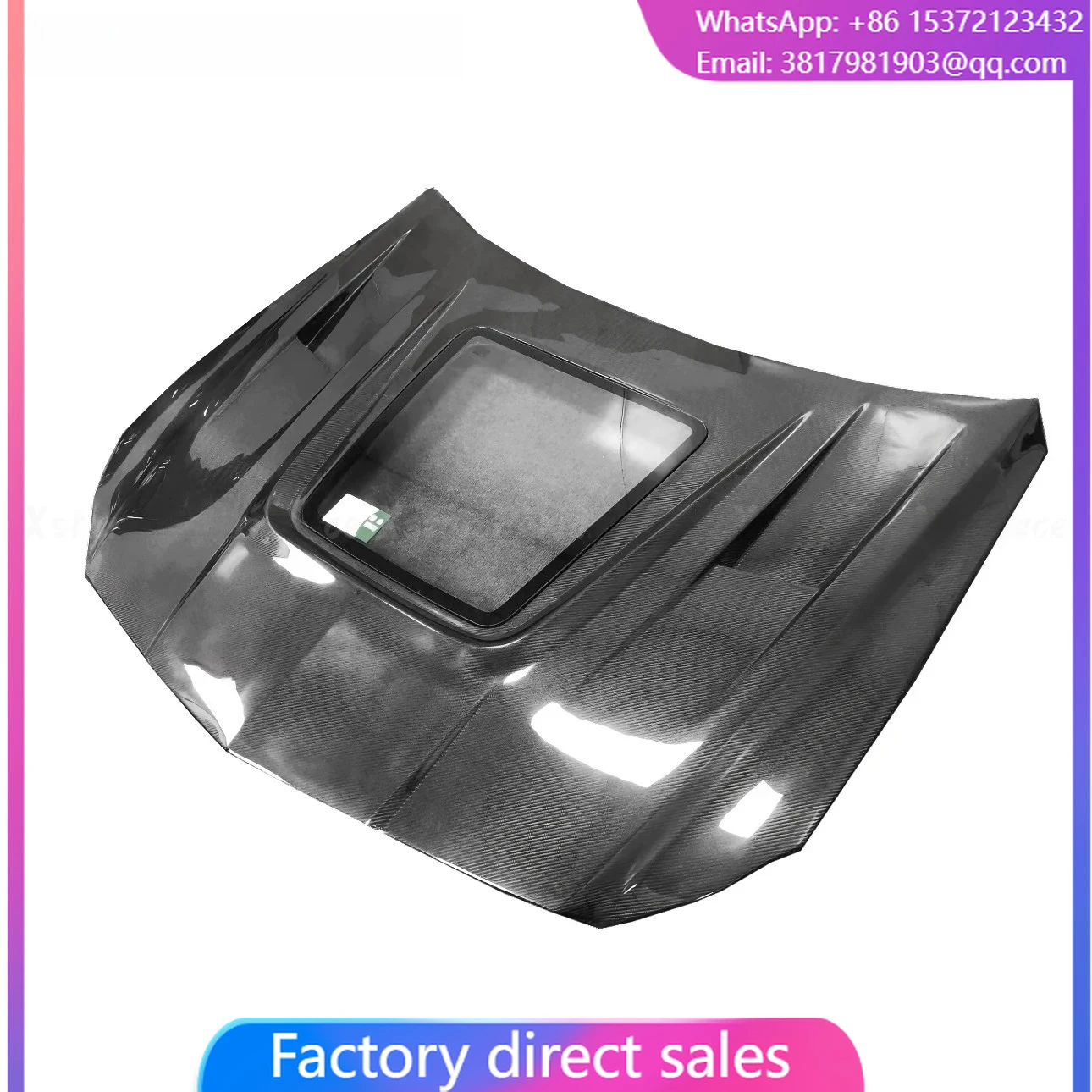 

MP Style Carbon Fiber Hood Bonnet With Transparent Glass For Mercedes Benz CLS-Class W218 CLS63 AMG