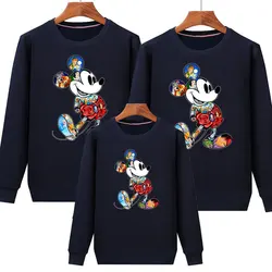 Autumn And Winter Casual Soft Long Sleeved Cartoon Cute Printed Mickey Parent-child Hoodie For A Family Of Three Or Four