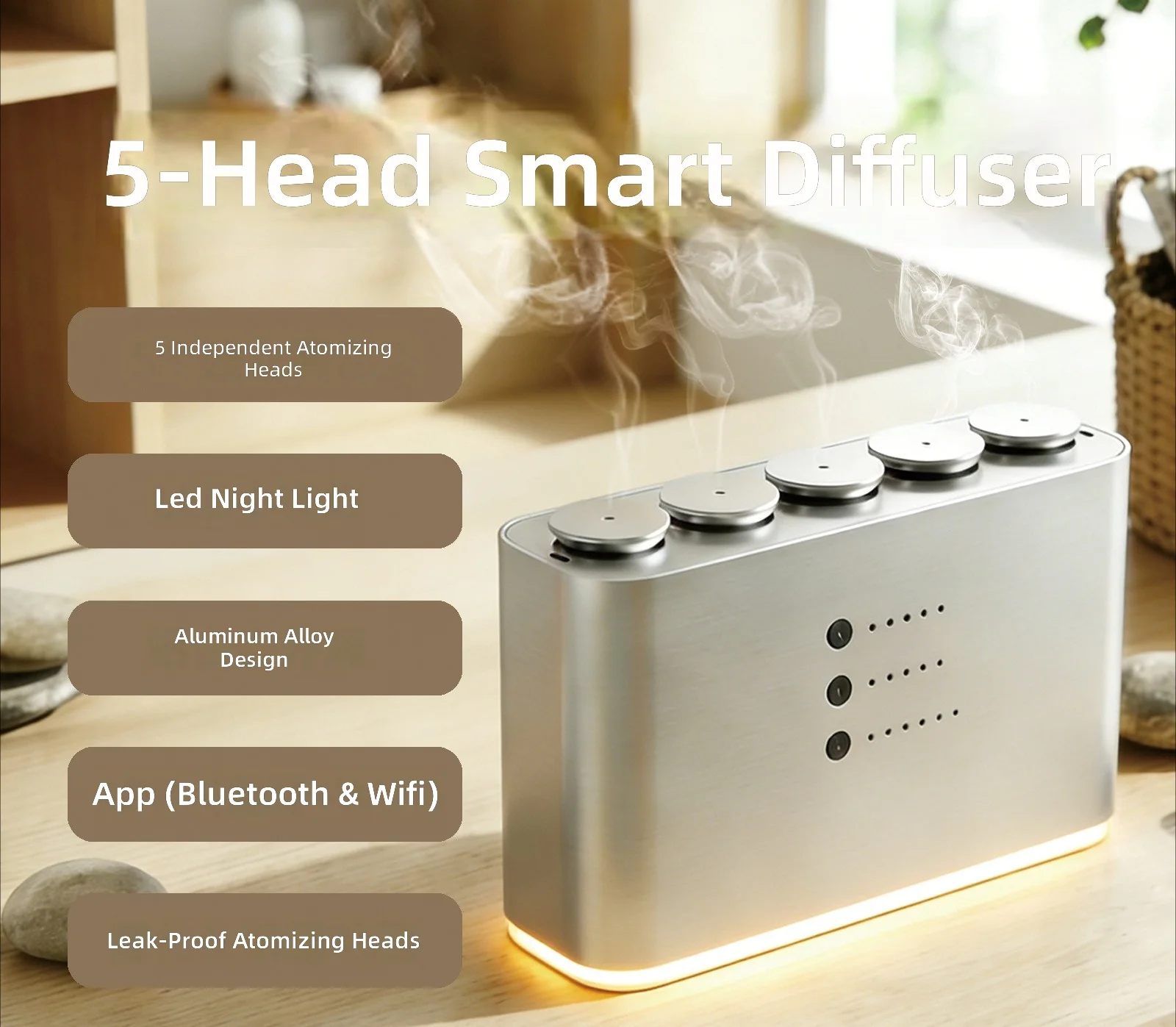 Aromatherapy Diffuser, Essential Oil Mist Maker, Auto Scent Sprayer, Smart Fragrance Dispenser, Cold Air Diffusion Machine