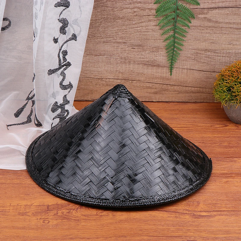 New Sale Hat Samurai Straw Chinese Cosplay Japanese Rice Asian Bamboo Conical Hats Party Farmer Cone Decor Cap Decorative