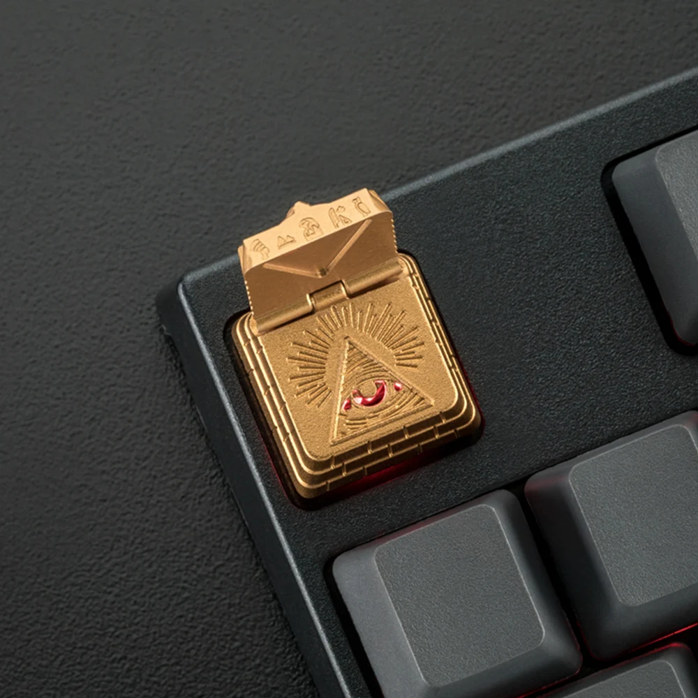 Mechanical Keyboard ESC Keycaps Cherry MX Switch Gold Metal Keycaps Can Open Eye Of God Pharaoh Transparent Keycap Custom Gift