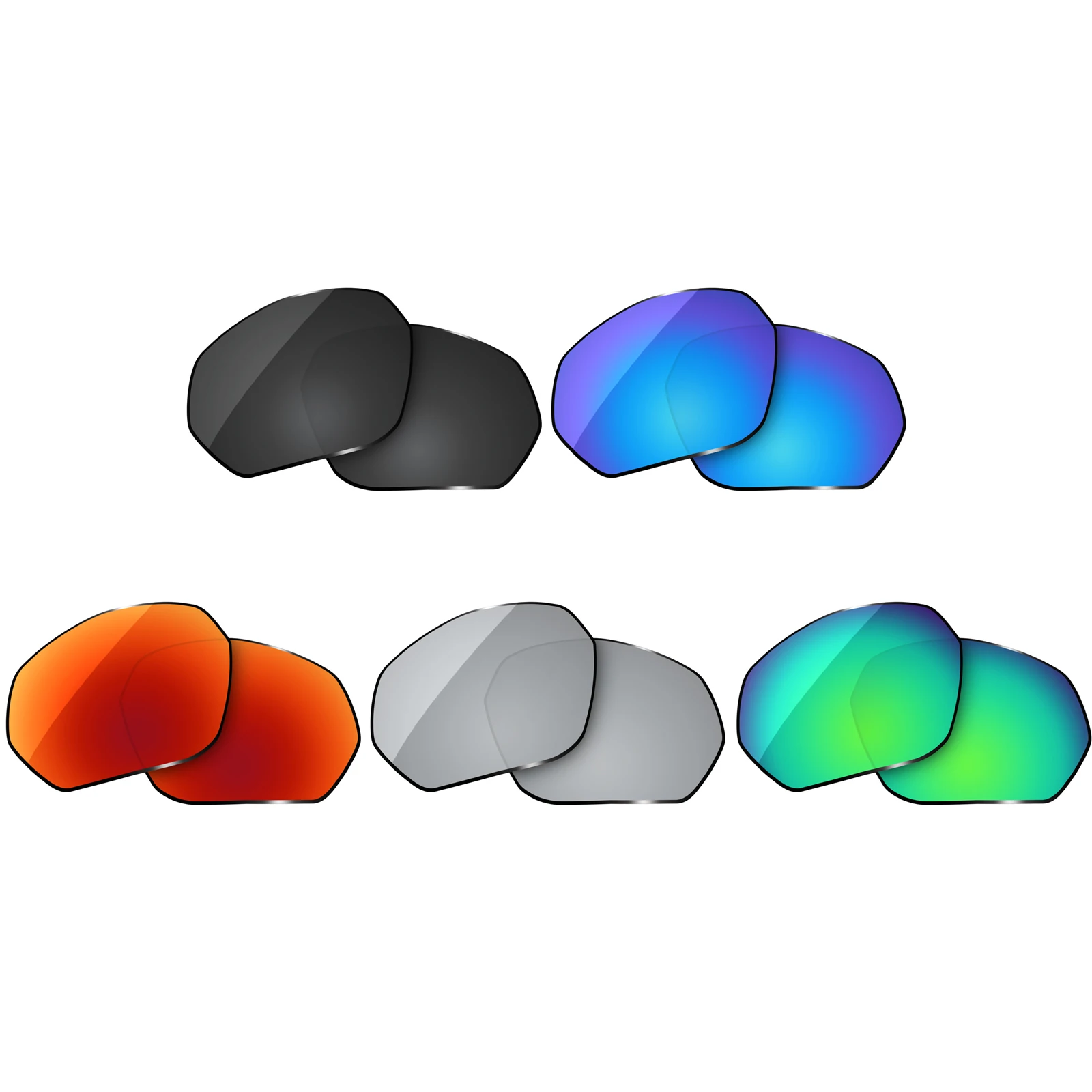 

OOWLIT Polarized Replacement Lenses for Oakley Plazma OO9019 59mm / Plazma Asian Fit Sunglasses