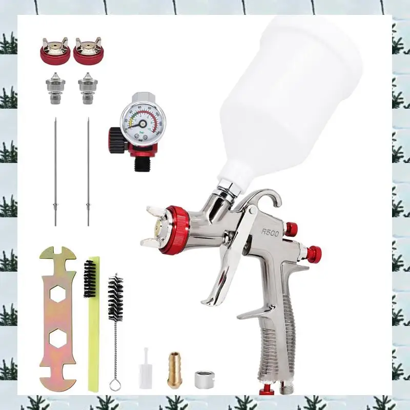 

Пистолет-распылитель ABLG R500 Полный набор Автомобильный пистолет-распылитель с регулятором воздуха Распылитель с высокой распылением B