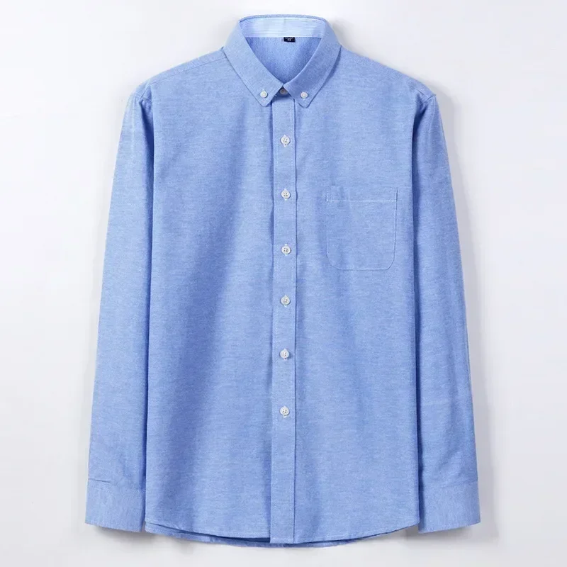 Men's Long Sleeve Shirt Spring Summer Autumn Winter Oxford Woven Slim Free Ironing Comfortable Soft Casual Fashion Simple Work