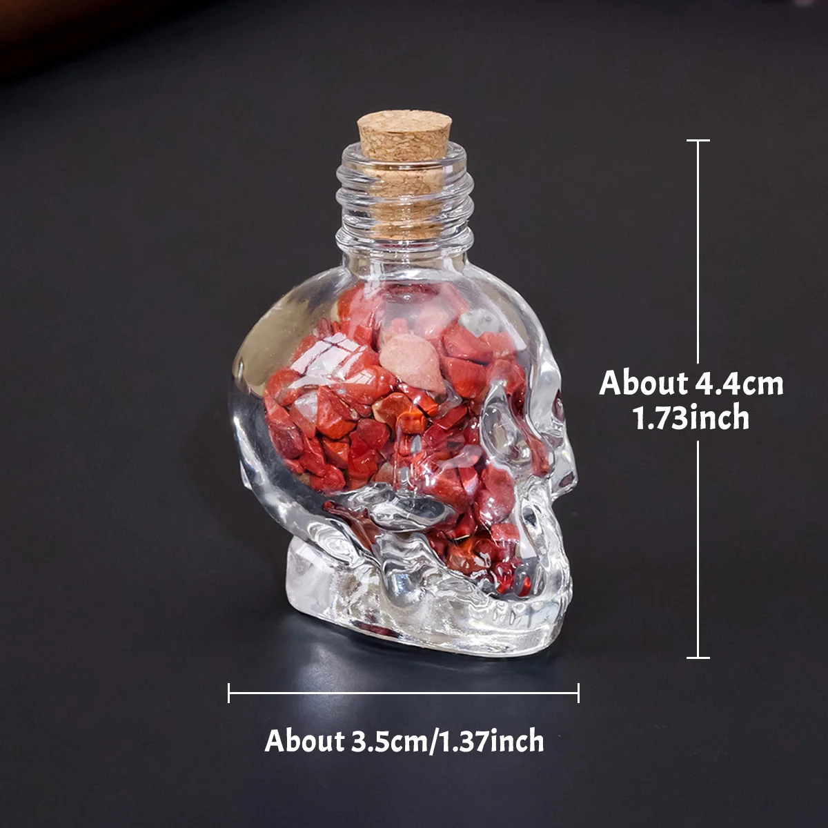 1PC Natural Raw Crystal Chips Drift Bottle, Clear Wishing Vase, Cute Lifelike Crystal Gift, Home Decor Ornament