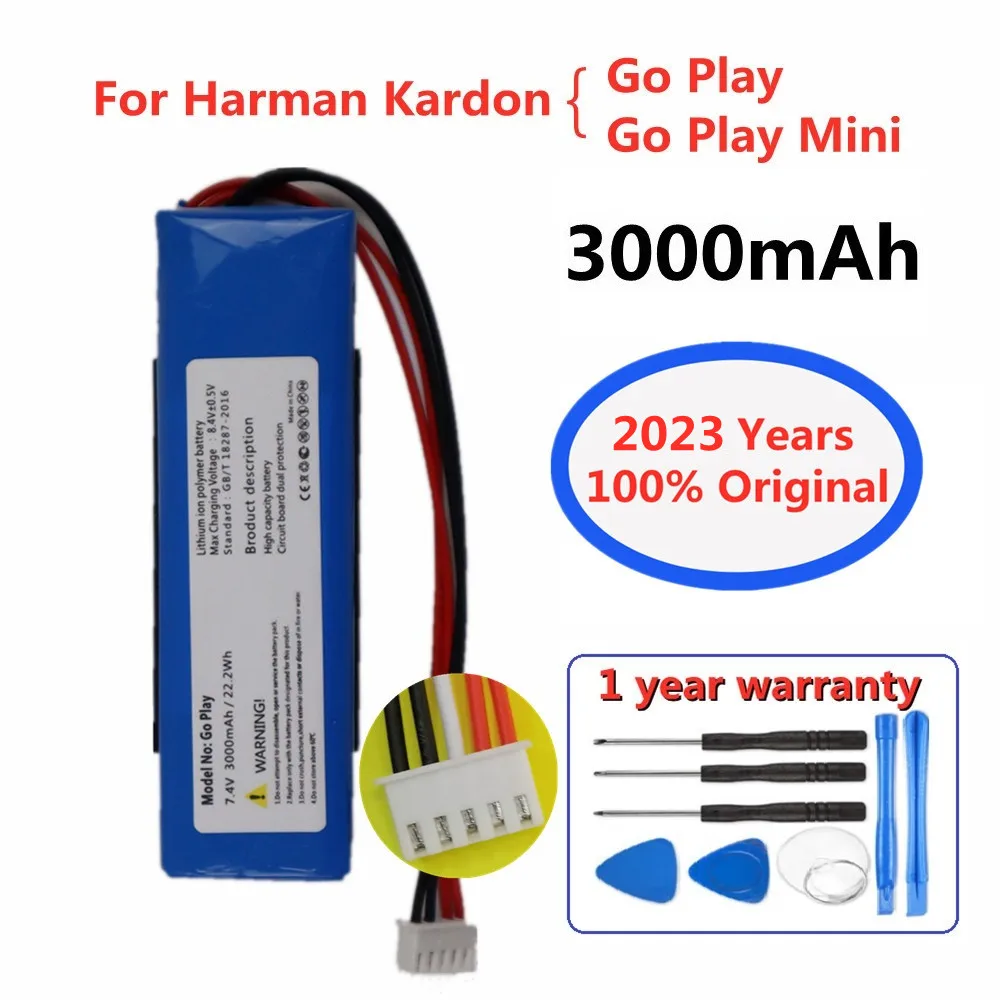 

2023 New Original Player Replacement Battery 3000mAh For Harman Kardon Go Play & Go Play Mini Wireless Bluetooth Speaker Bateria