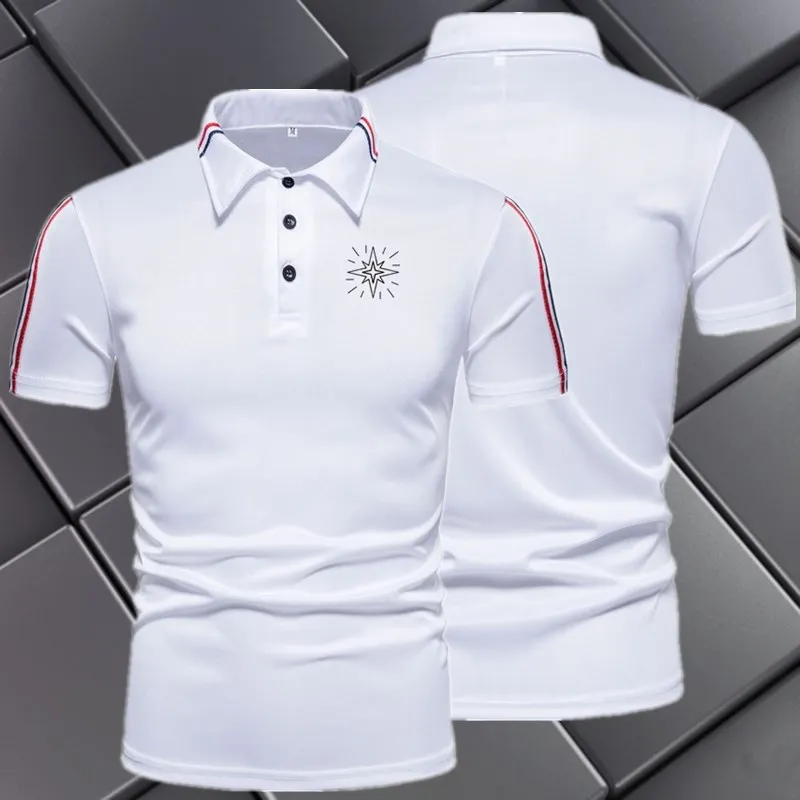 2024 Summer Casual Men\'s Short sleeved Sports Top Fashion Summer Short sleeved Polo Shirt