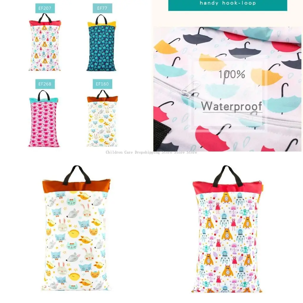 

Водонепроницаемая сумка для влажной уборки, многоразовая моющаяся сумка для сухой и влажной уборки, детская ткань, подгузник,