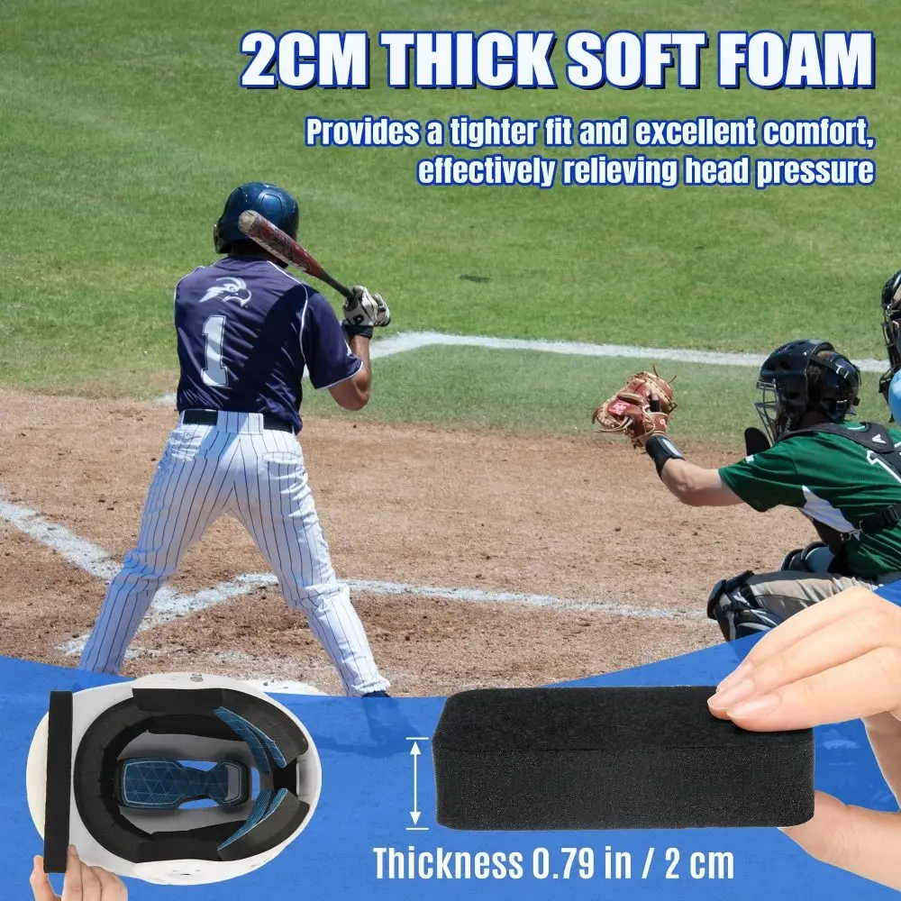 

Sweat Absorbent Football Helmet Padding Thicken Universal Helmet Liner Comfortable Soft Foam Padding for Enhon Batting Helmets