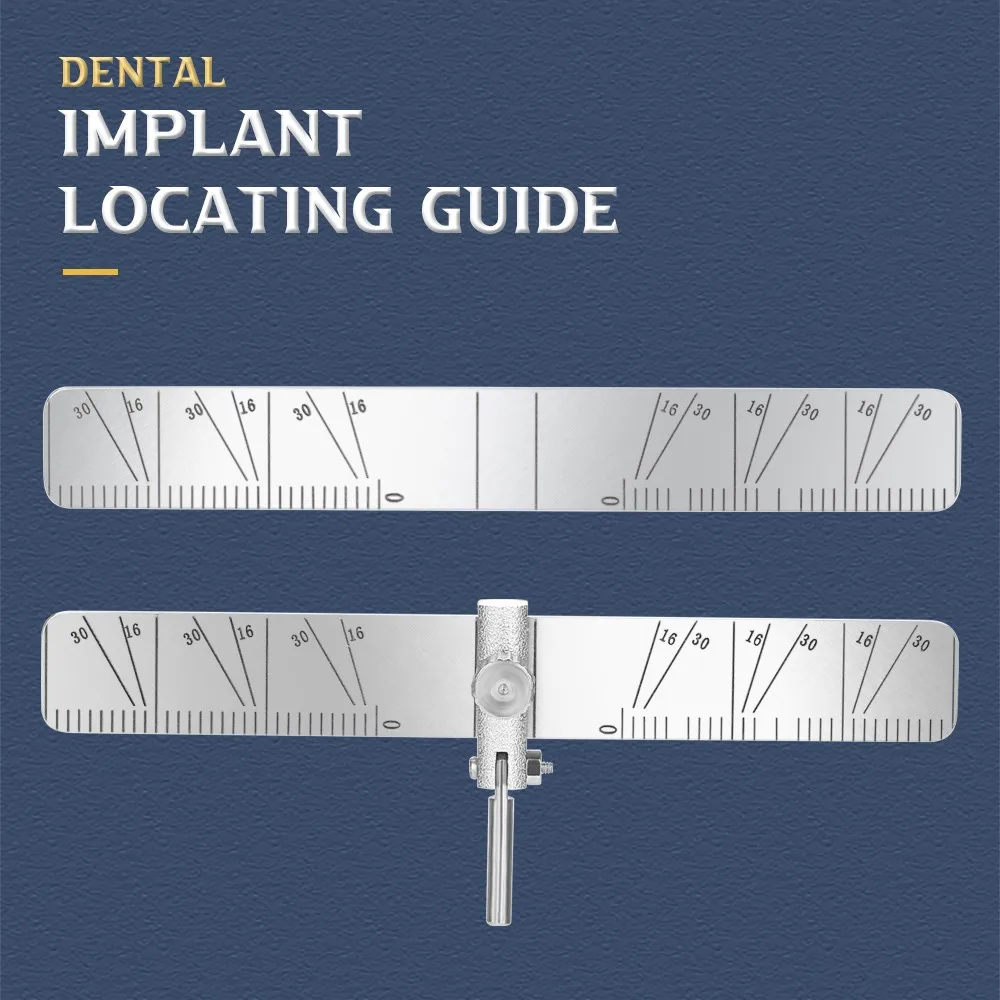 Implante dental localização guia cirúrgico plantio posicionamento localizador ângulo régua guage autoclavable