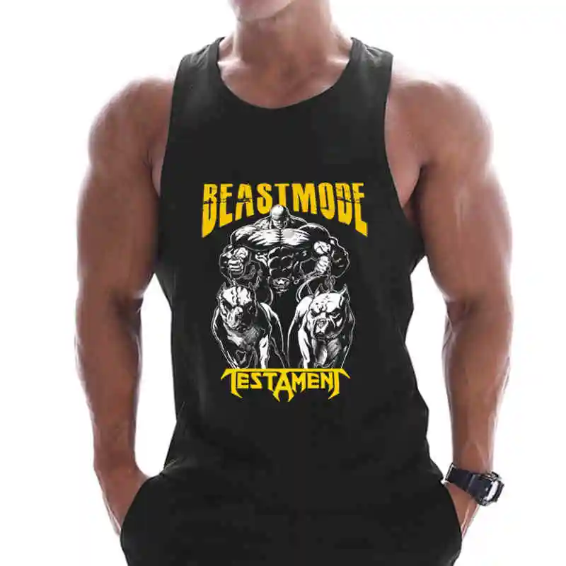 

Summer Tank Tops Men Training Clothing Vest Fitness Muscle Weight Dog Fashion Sleeveless Vest Quick Drying Breathable Sport Vest