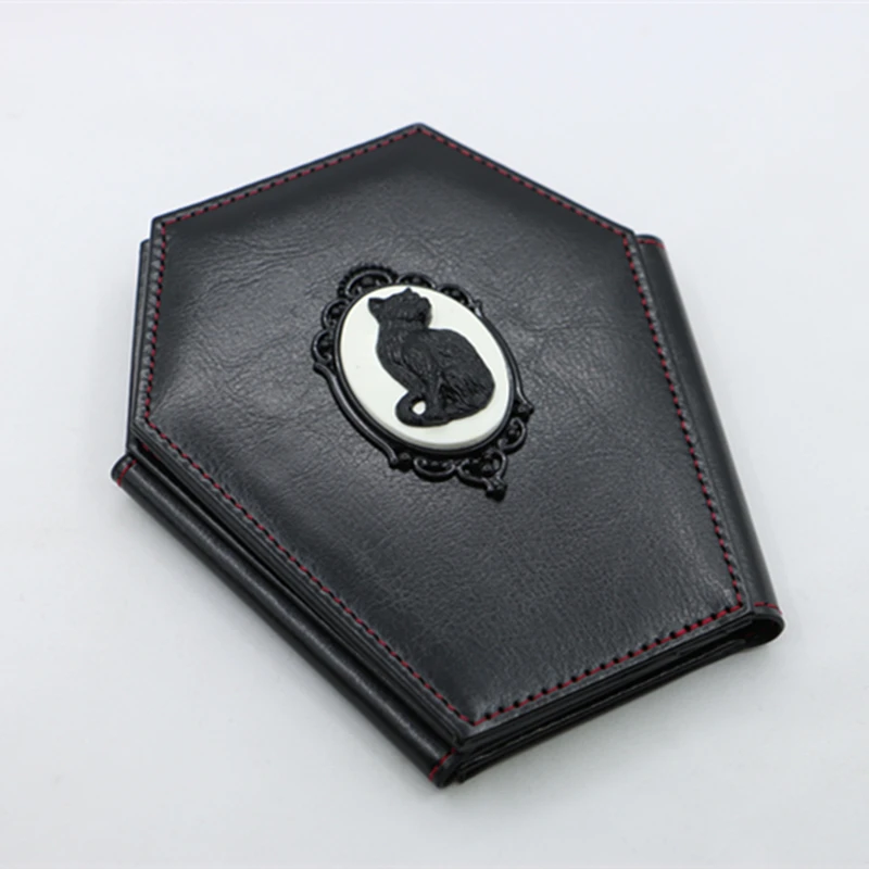 Black Vintage Gothic Coffin black cat wallet Vampire wallet