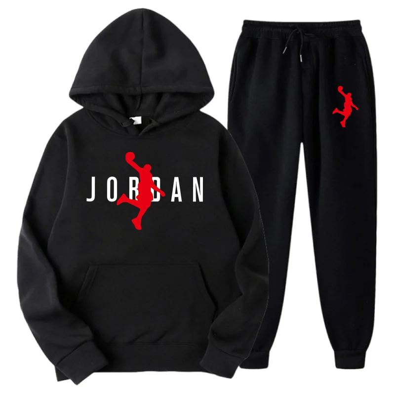 Spring Autumn Long sleeve Sweatsuit set 2 pieces man sports suits Men Fashion Trend O-Neck Oversized Korean Style