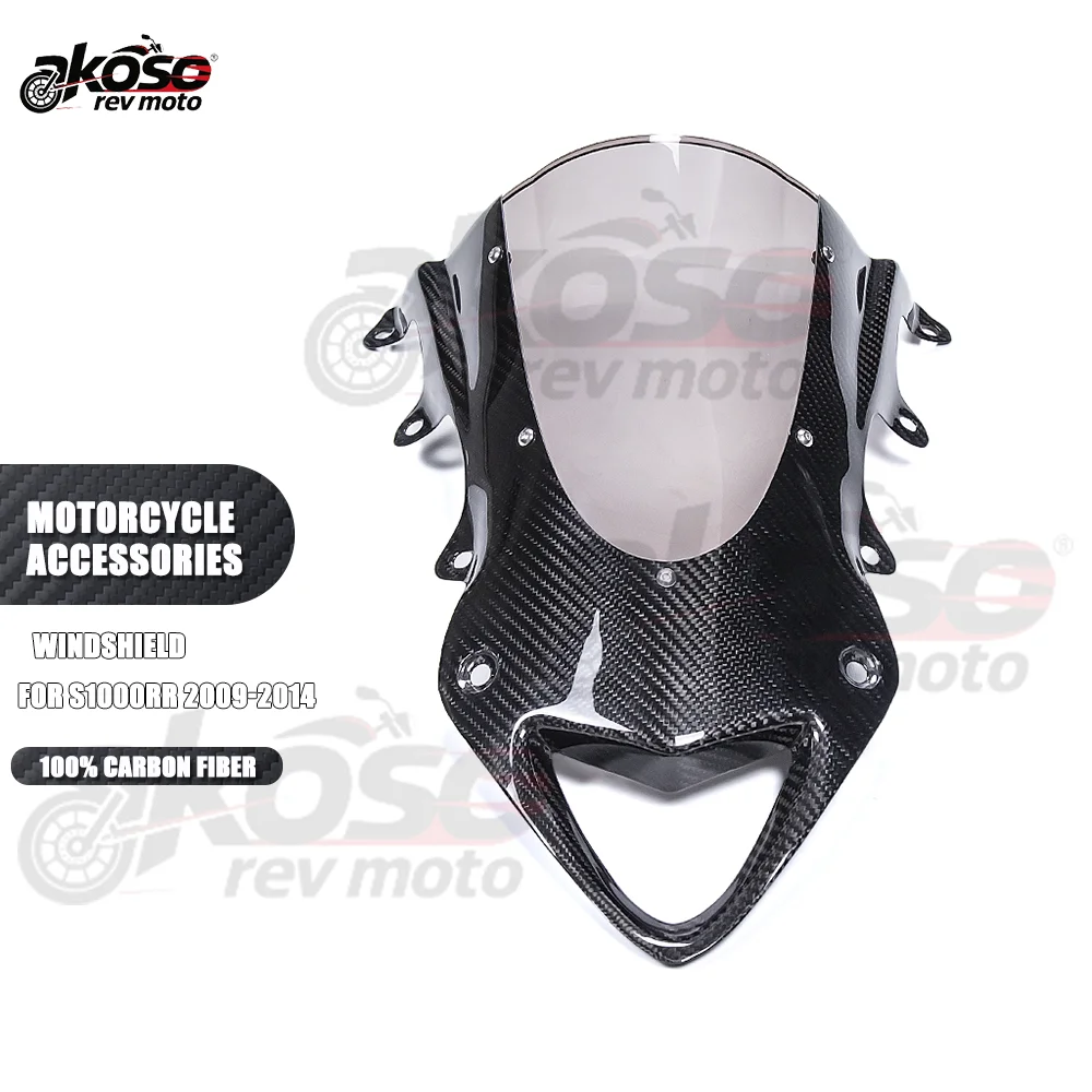 

Motorcycle Windshield Fairing Front Screen Air Deflector Protector For BMW S1000RR 2009-2014 Modified Supplies 100% Carbon Fiber