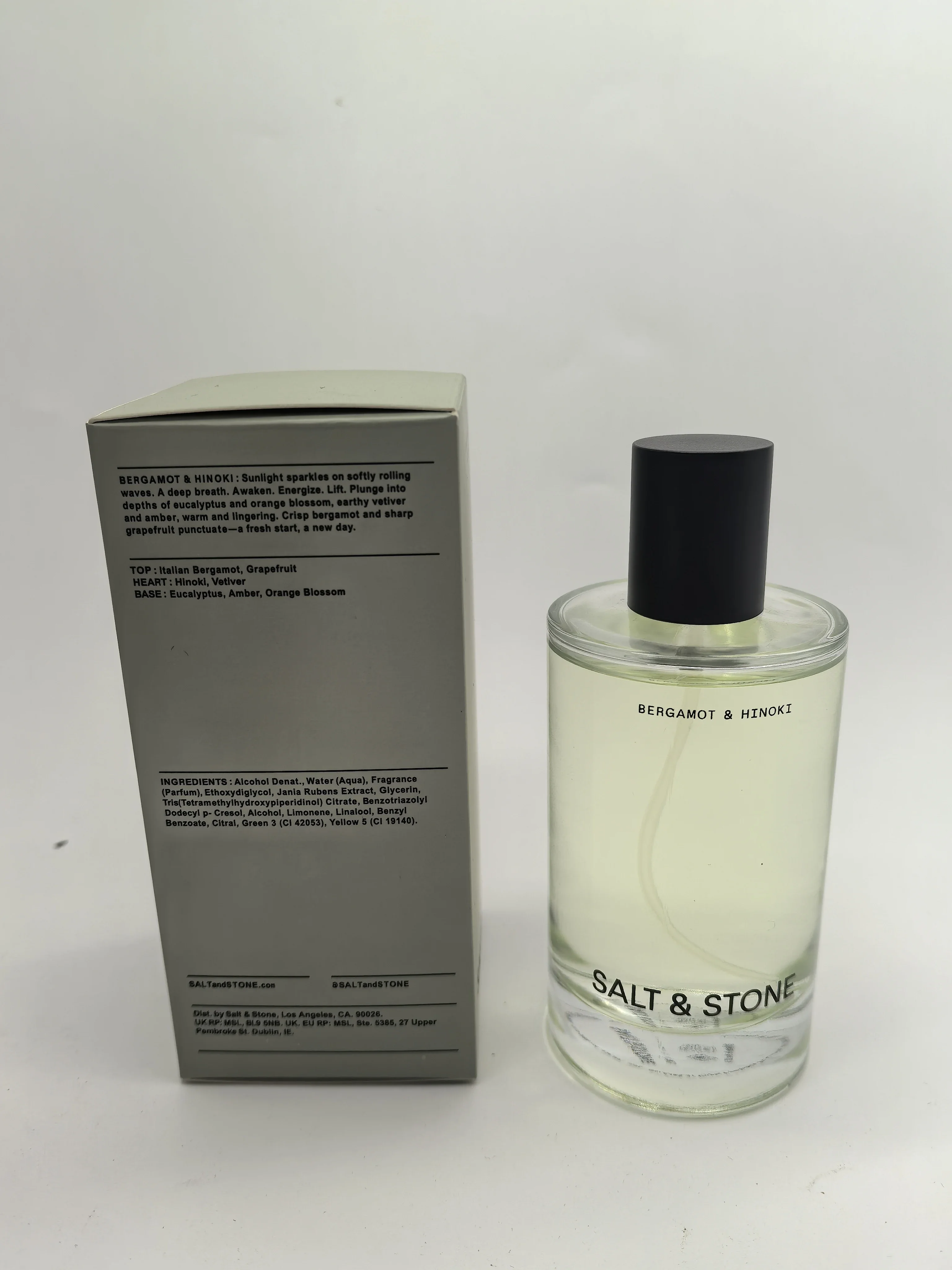 عطر SOLT & STONE Bergamot & Hinoki Body Mist 100 مل من الحمضيات الطازجة وودي يدوم طويلاً للجنسين، هدية مثالية للعطلات لعيد الميلاد
