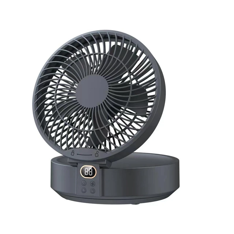 Ventilateur de bureau pliable et rétractable, petit format, portable, charge USB, pour la maison, faible bruit, mural