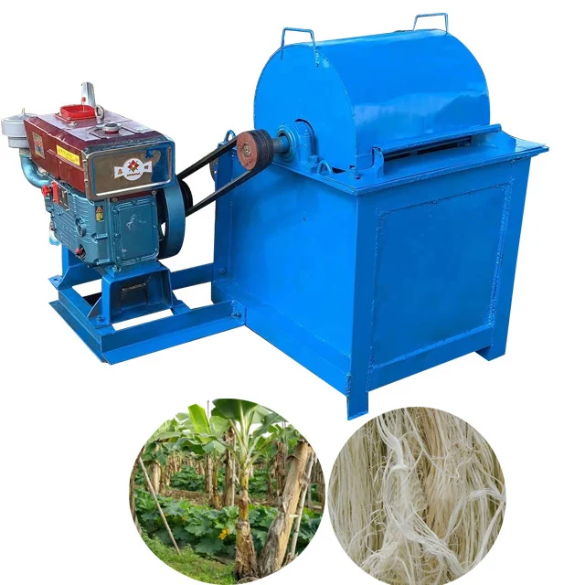 Farm banana stem fiber processing machine banana fibre decorticator sisal fiber extracting machine