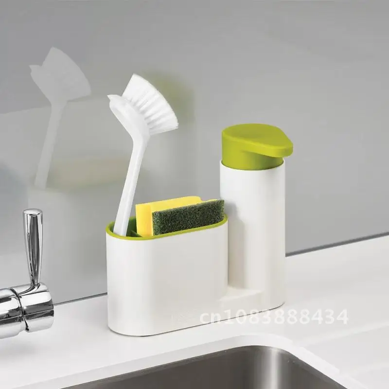 

Bathroom storage shelf 2 in 1 Liquid soap dispenser set Soap Shampoo Dispenser Practical for Kitchen ZJ130