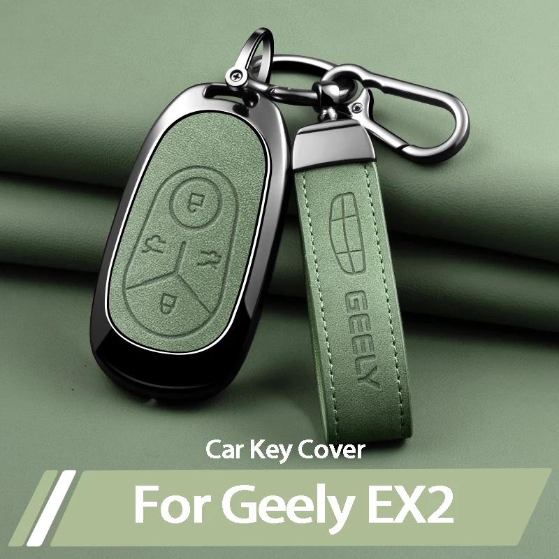 Zinc Alloy Car Remote Key Case Cover For Geely Geome Xingyuan Geometry Keychain 4 Buttons Keyless Durable Protector Accessories