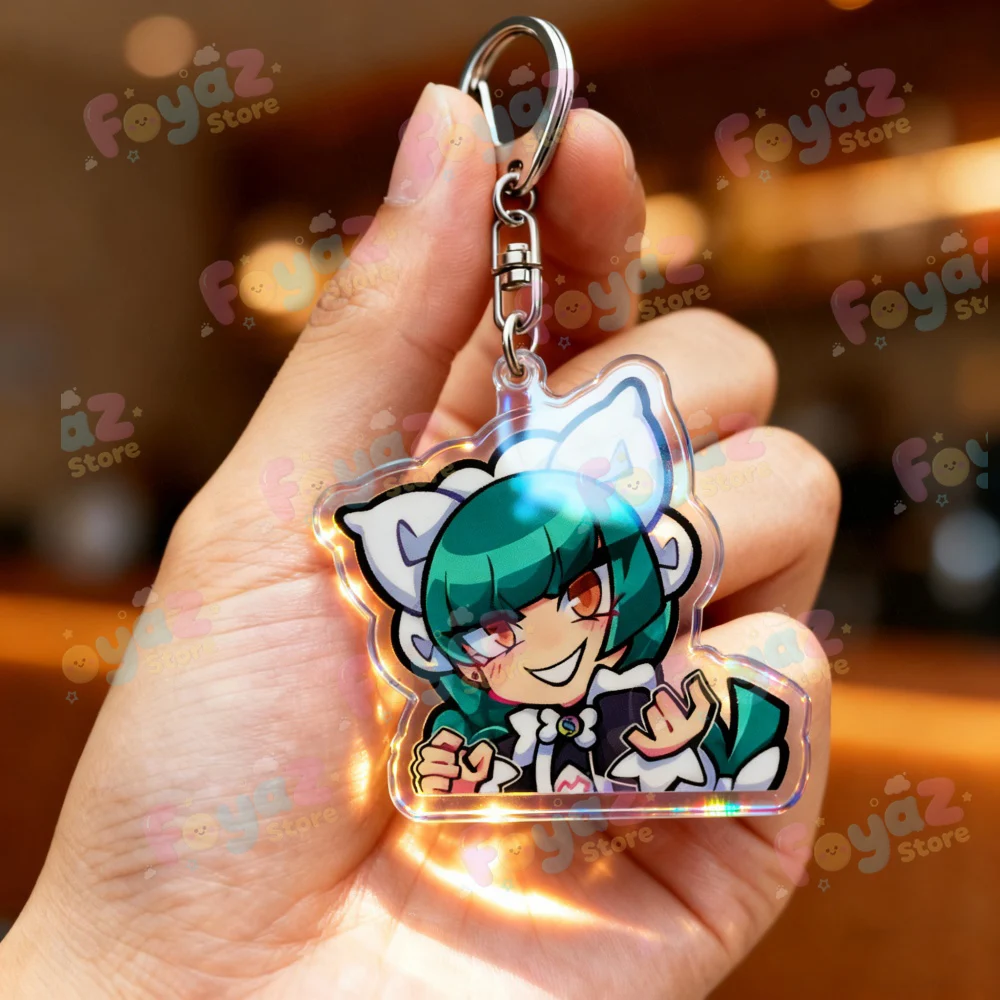 Cute Cartoon Game Chibi Keychain for Accessories Mecha Man Keyring Jewelry Gaming Fans Gifts