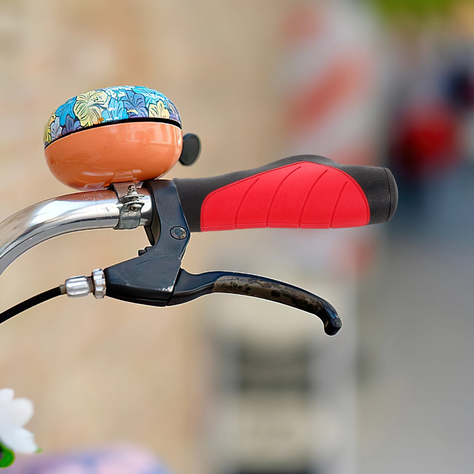 

TPE Bike 5x3cm Bike H Ergonomic H Grips Non Grips Slip Shock Absorbing Comfortable Riding Accessories