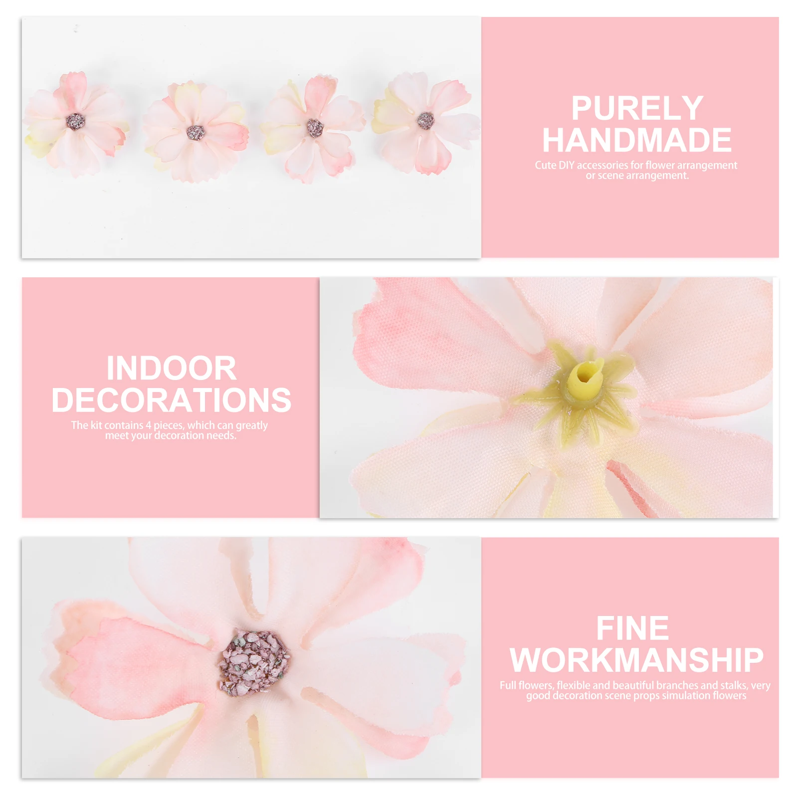 

50pcs Flowers Decorative Artificial Home Wedding Decor Wedding Decor Plastic Small Exquisite Long Service Life