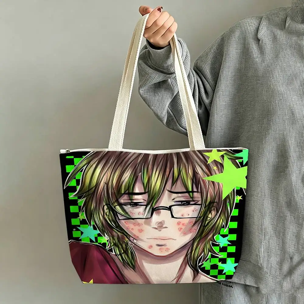 O-Oswaldo Looking Printed Canvas Tote Bag Shoulder Bag Commuter Mommy Shopping Bag
