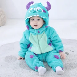 0-3Y Babies Romper Cute Animal Onesie Sully Oufit Baby Boy Girl Soft Warm Kigurumis Winter Sleepwear Halloween Funny Suit