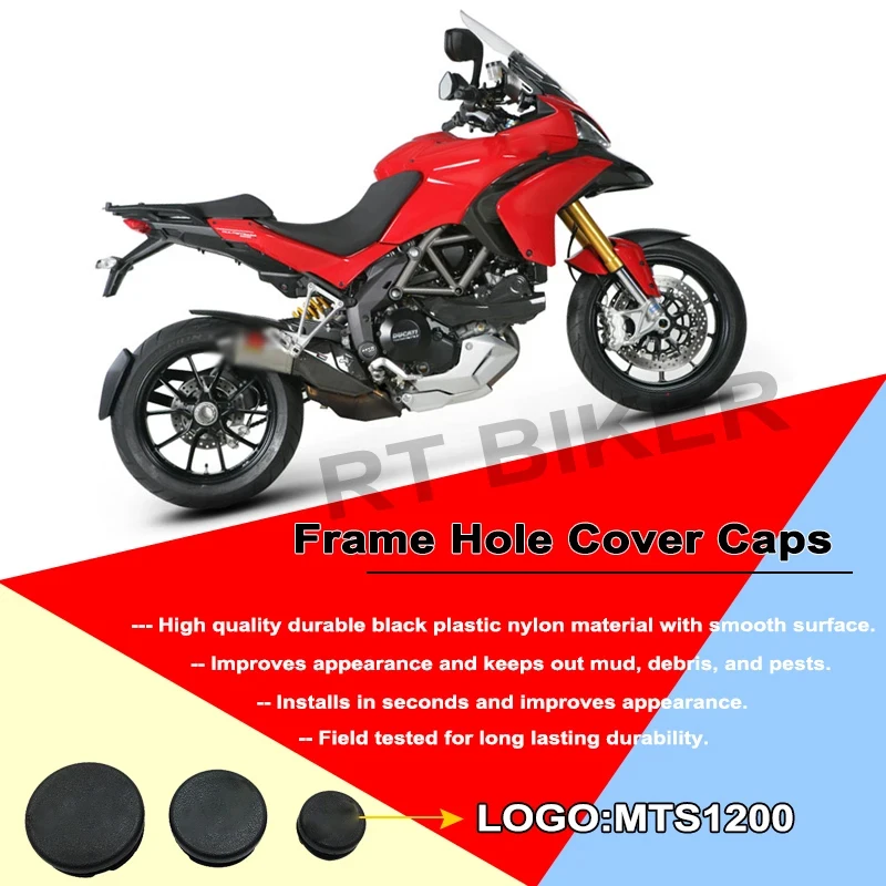 6PCS Motorcycle Frame Hole Cover Caps Plug Decorative Frame Cap Set Fit For Ducati Multistrada 1200/S MTS1200 2010-2020 2019