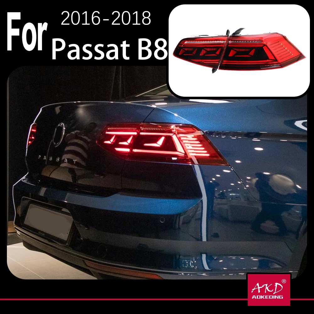DAKD Auto Styling Für VW Passat B8 Rücklicht 2015-2019 Magotan LED Rücklicht LED DRL Dynami Signal Bremse reverse Auto Zubehör