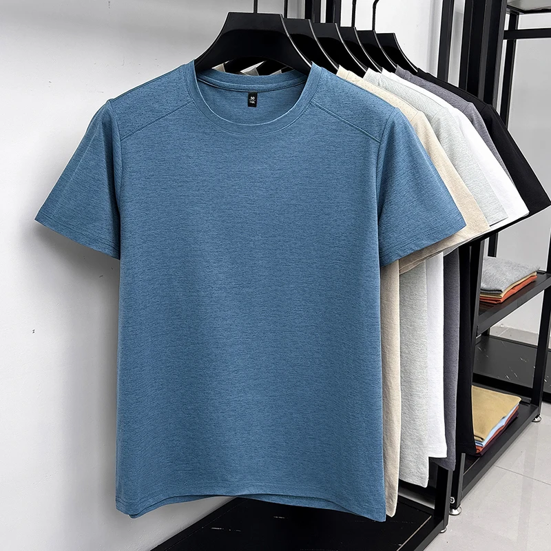 Cool Touch Schulter-Mesh-Perforiertes T-Shirt für Herren Rundhals Raglan Stretch Atmungsaktiv Anti-Schweiß Jogging Walking Basis-Bekleidung – Detail 19