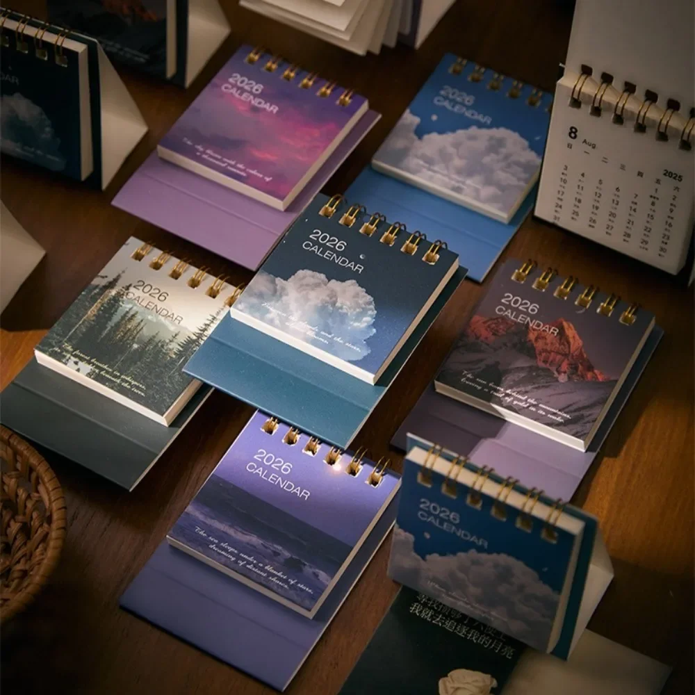 Mini 2026 Calendar Office School Supplies Calendar Desk Calendar monthly Planner Desk Accessories Decor Record Office Stationery