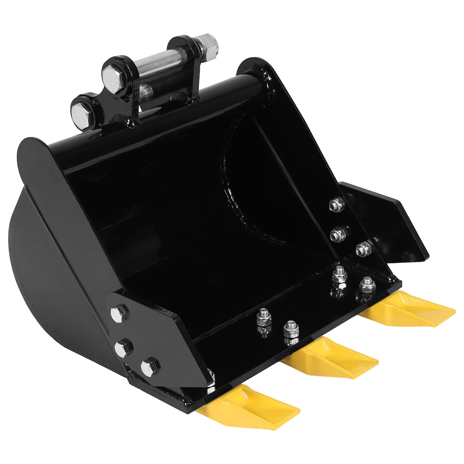 15,75 Zoll/400 mm Grabschaufel, 3,46 Zoll Mini-Baggeraufsatz mit zentraler Radstand und Metallzähnen, kompatibel mit 0,8–1,8 Zähnen