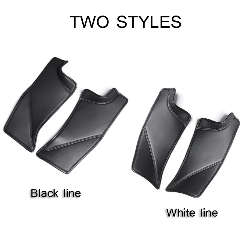 For Tesla Model Y Rear Door Sill Guards Protector Cover 2pcs Anti-Kick Anti-dirty Mats Bumper Welcome Pedal Pad