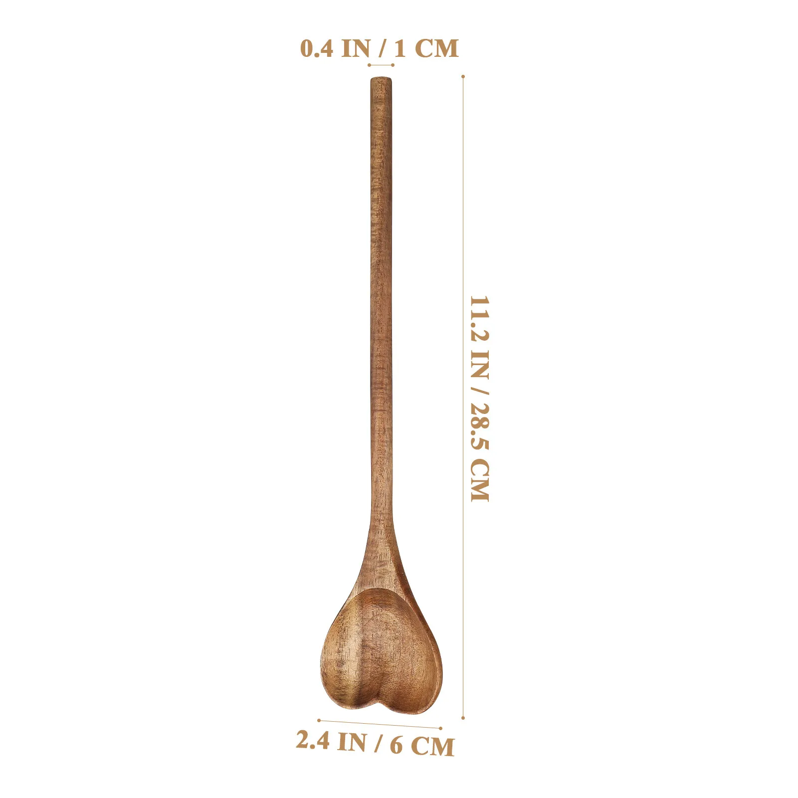 Heart Wooden Spoon Love Shaped Wooden Mixing Spoon Ergonomic Handle for Tea Honey Dessert Home Kitchen Accessory