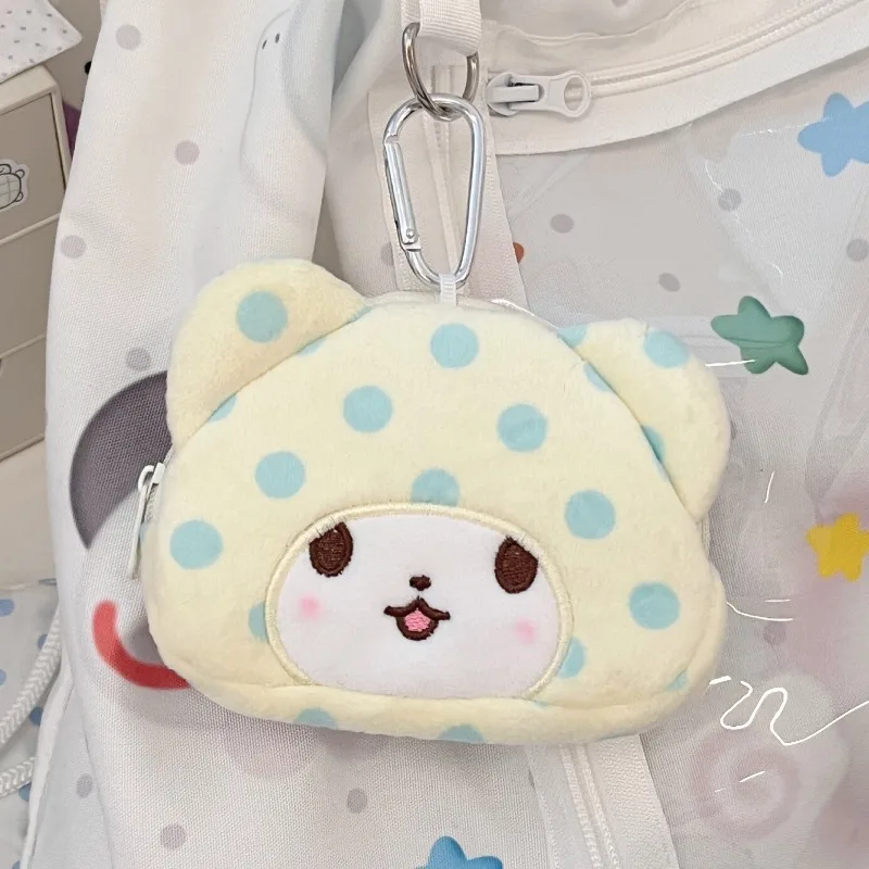 

Sanrio Marumofubiyori 12cm Plush Coin Purse Cartoon Bear Wallet Backpack Pendant Fashion Keychain Kawaii Bear Decoration Gifts