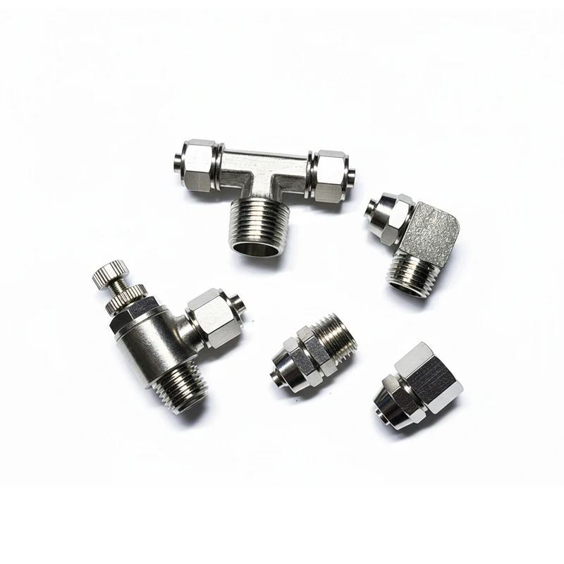 10Pcs Pneumatic Quick Connect Coupler Set, 1/4