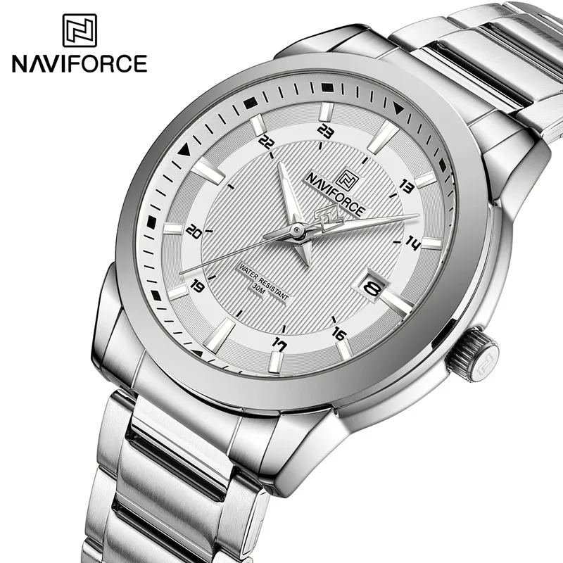 

Top Brand NAVIFORCE Watch for Men Waterproof Fashion Casual Stainless Steel Quartz Luxury Luminous Wristwatches Reloj Hombre