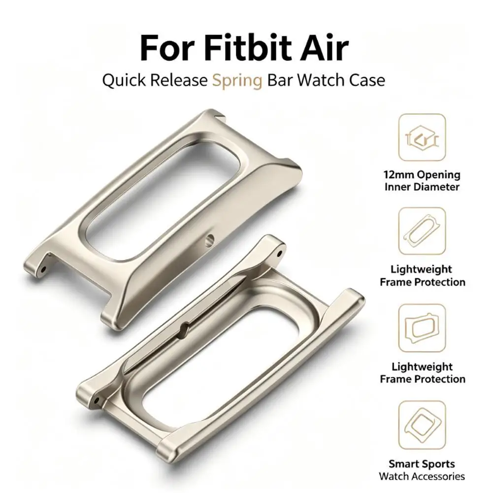 For Google Fitbit Air Whoop 5.0 Combo Accessories 12mm Inner Lug Adapter Case for Google Fitbit Air Watch Band Strap Connector image 4