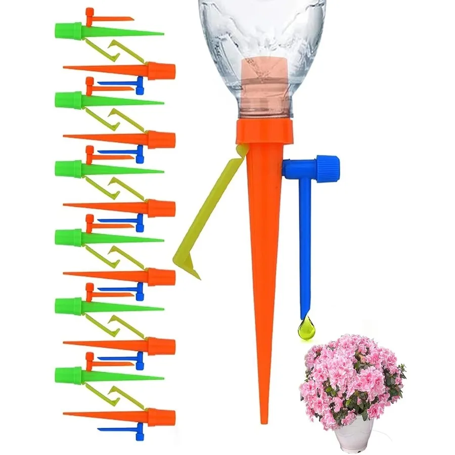 

Модернизированная самополивающаяся плантаторная вставка Самополивный шип с длинным переключателем капельного клапана Регулируемые устройства для полива растений Autom