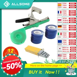 ALLSOME Buộc Máy Vật Có Sân Vườn Vật Có Tapetool Tapener + 10 Cuộn Băng Keo Bộ Cho Rau Củ Quả Nho Cà Chua Dưa Chuột Tiêu Hoa