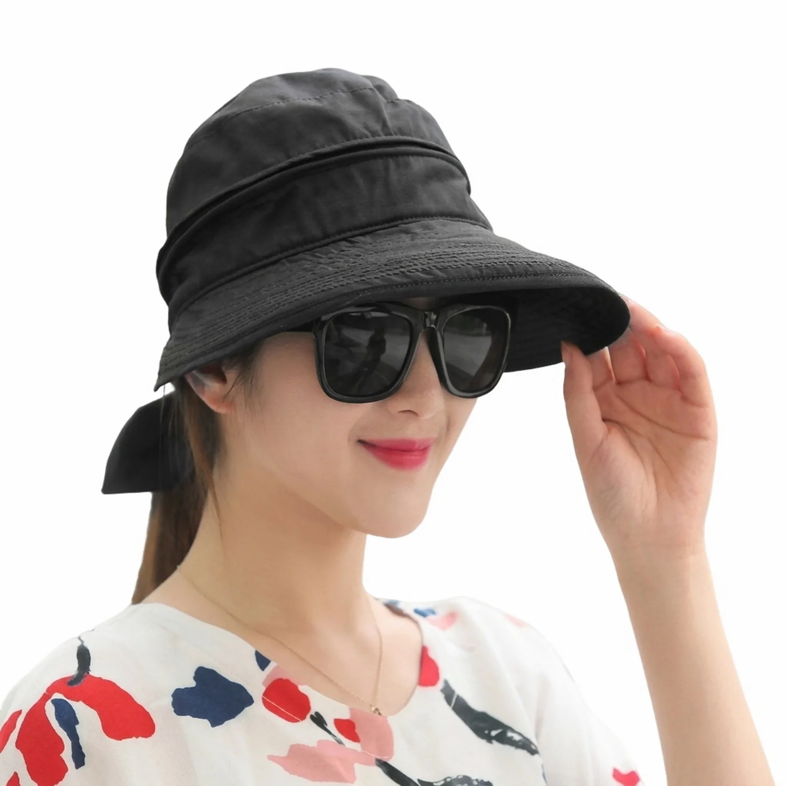 Womens Detachable Open Top Sun Visor Hat with UPF 50 UV Protections Zipper Sun Hat Quick Dry Foldable Wide Brim Cap for Summer