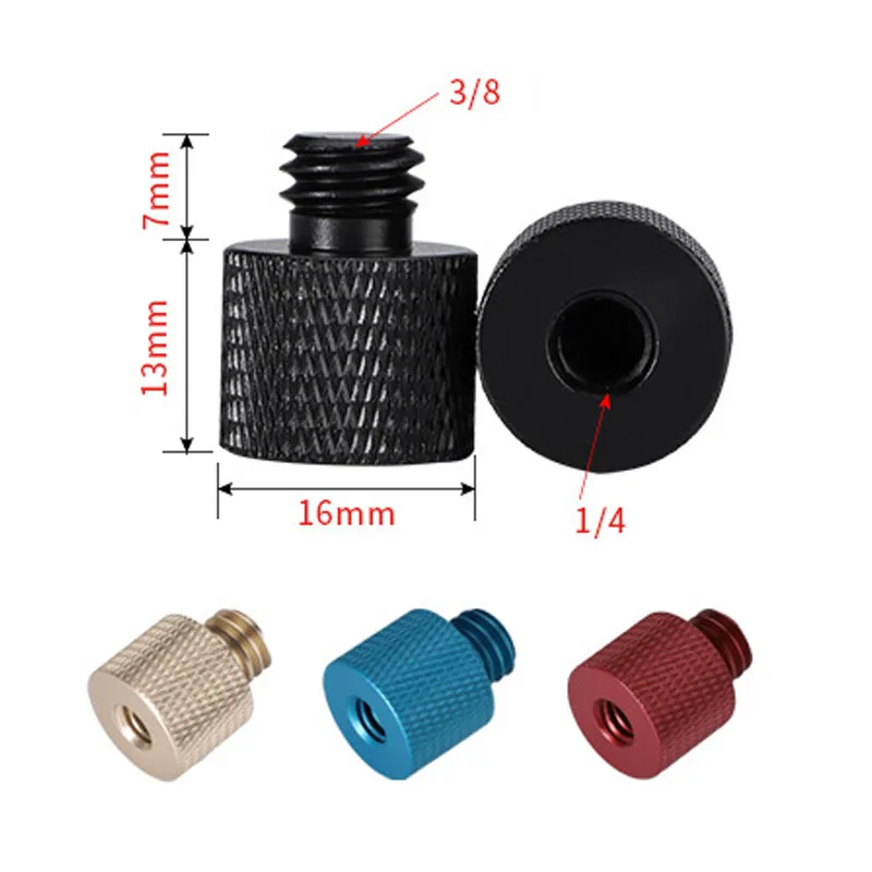 1/4 to 3/8 Screws tripod quarter turn to each other pan head