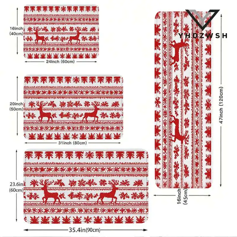 عيد الميلاد خمر منطقة البساط غرفة المعيشة البساط منخفضة كومة السجاد داخلي سجادة باب عدم الانزلاق السجاد لغرفة النوم المطبخ مدخل الحمام #2
