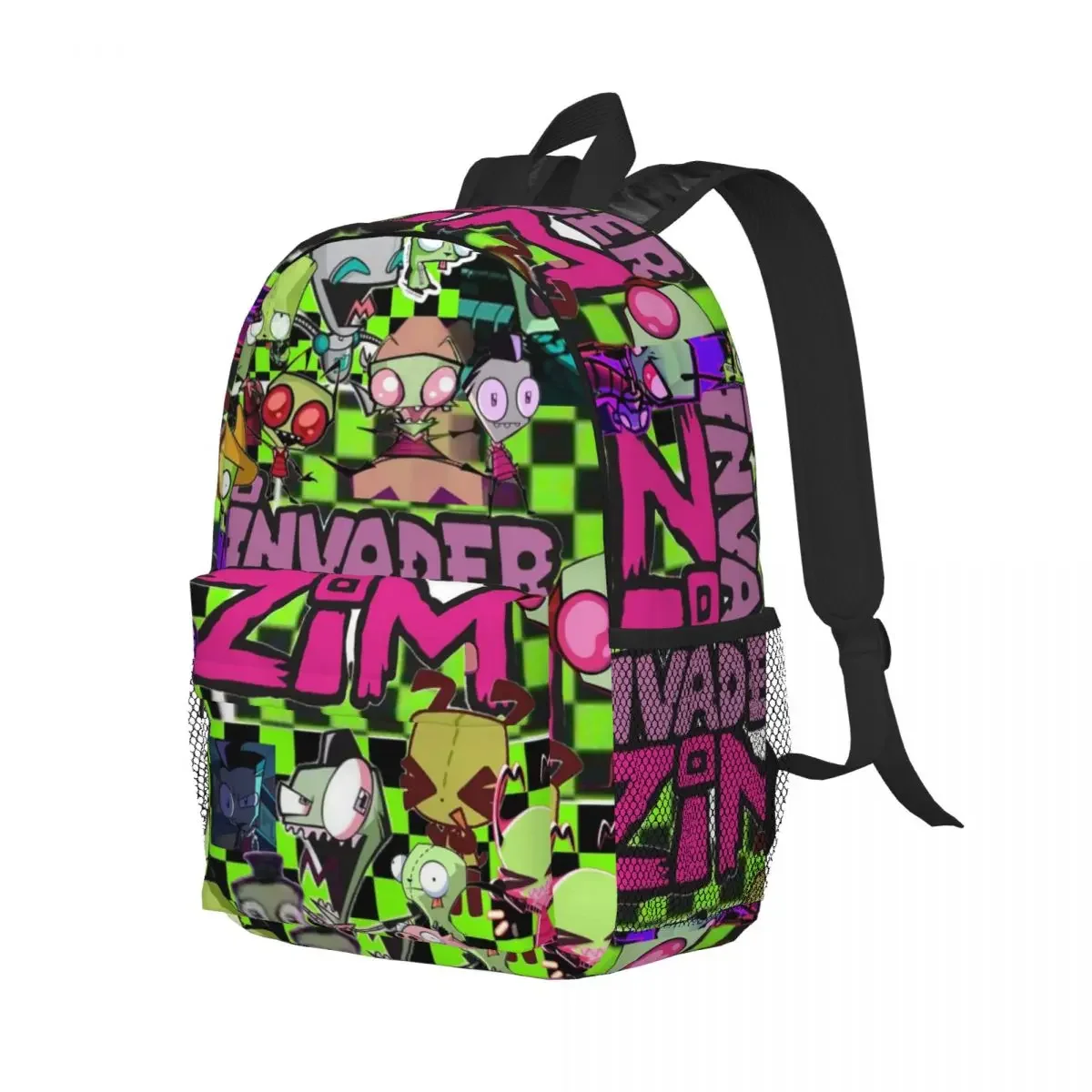 

Invader Zim Backpacks Teenager Bookbag Casual Students School Bags Laptop Rucksack Shoulder Bag Large Capacity