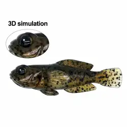 WATERBOY Fishing Lure 5pcs/pack Goby Softbait Swimbaits 0.33oz 3inch Reallistic Finest Detailed 75mm 9.3g Artificial Soft Lure