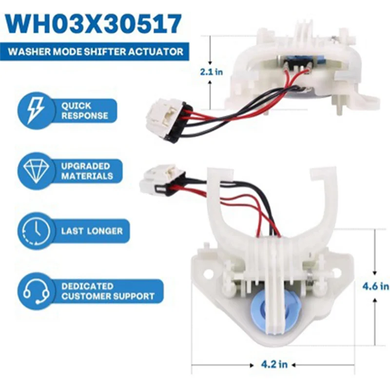 مشغل تحويل حشية SANQ WH03X30517 بديل لغسالة GE-Cross يشير إلى WH05X24435 WH05X25036